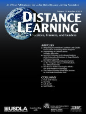 cover image of Distance Learning, Volume 12, Number 4